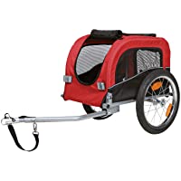 TRIXIE Paseo en Bicicleta - Tráiler Bicicleta- S- 36 × 34 × 57 cm- Rojo-Negro